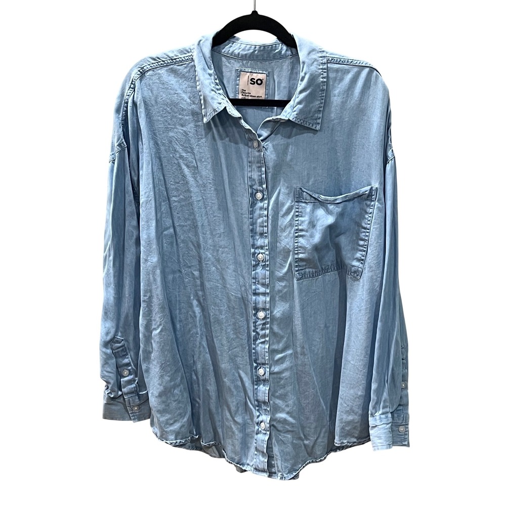 SO - Women's XXL - The Favorite Button-down Shirt - Soft Blue Denim look